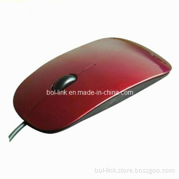 Ultra Slim Wired Optical Mouse Red Color (CYM-8009)